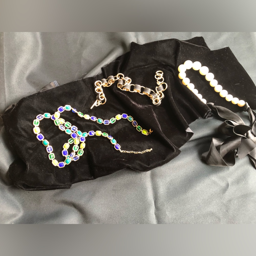 Lot of Three Fashion Necklaces Lia Sophia Banana Republic